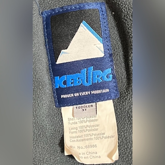 ICEBURG | 3T | Toddler | boys/girls | Winter Coat | Blue Greenish yellow - Picture 6 of 7